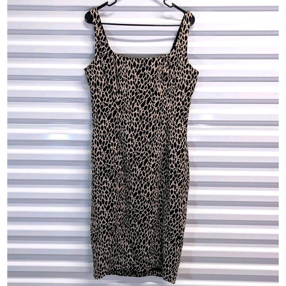 Mob Wife Leopard Print Sheath‎ Dress Animal Print Cocktail Banana Republic 12
